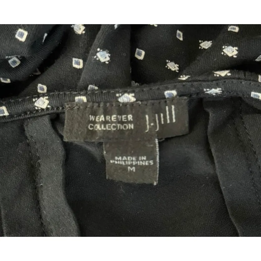 J Jill Dress Womens Medium Black White Geometric Print Wearever Collection Shift - Image 6