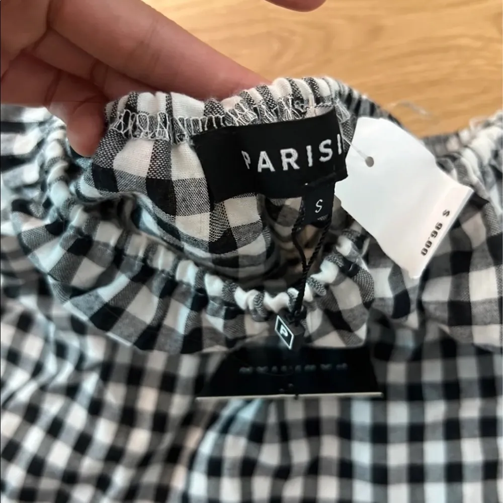 NWT LF off the shoulder checkered top - Image 5