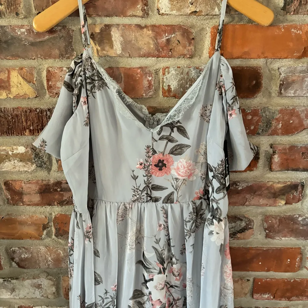 Lulus Verona Off The Shoulder Floral Mini Dress NWT, XL - Image 3