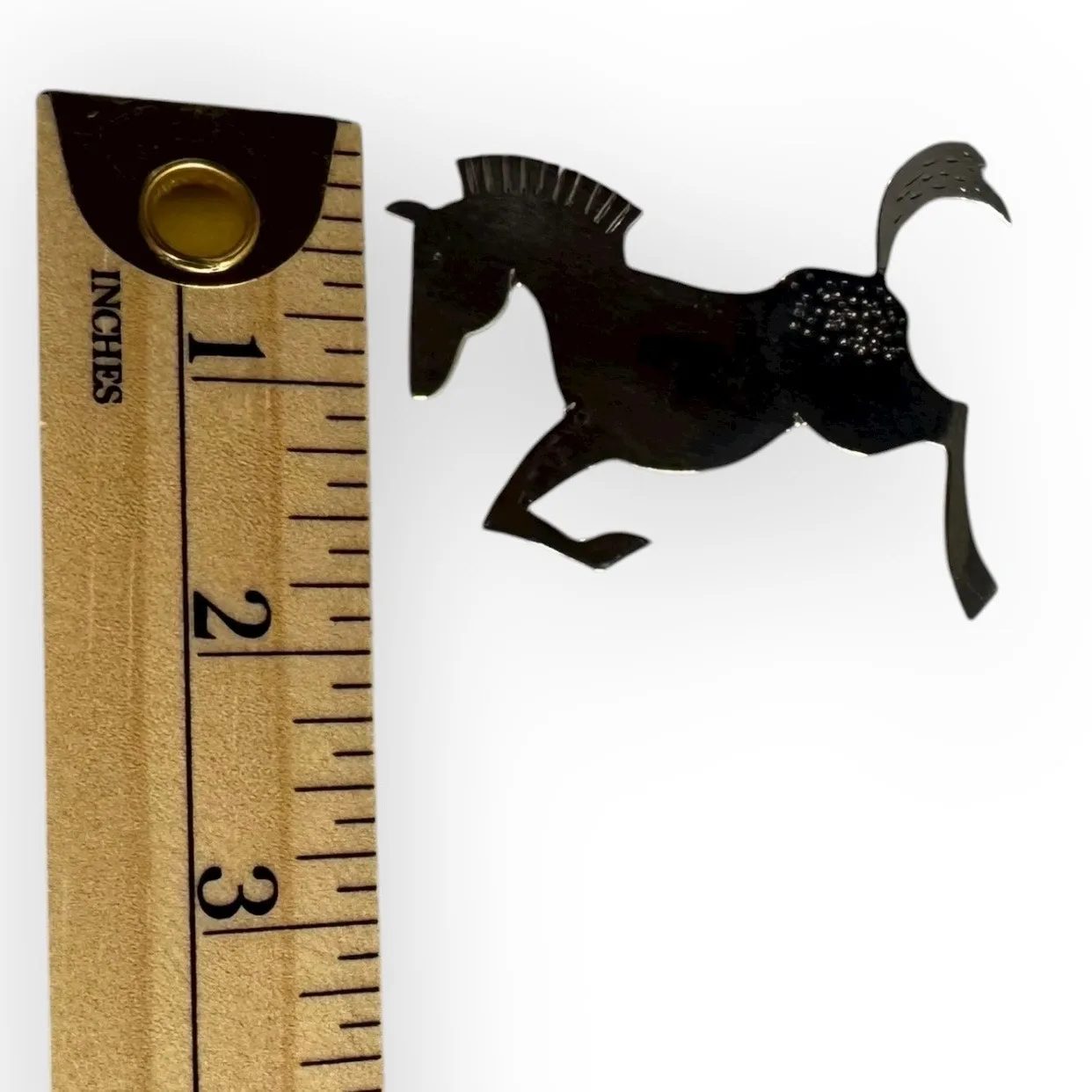 Vintage Sterling Silver Navajo Native American Horse Pony Brooch Signed Verj N. - Image 8