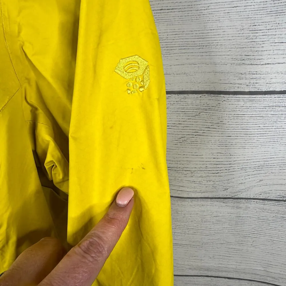 Mountain Hardwear Womens size Small Plasmic Ion Rain Jacket Yellow 1572591 - Image 10