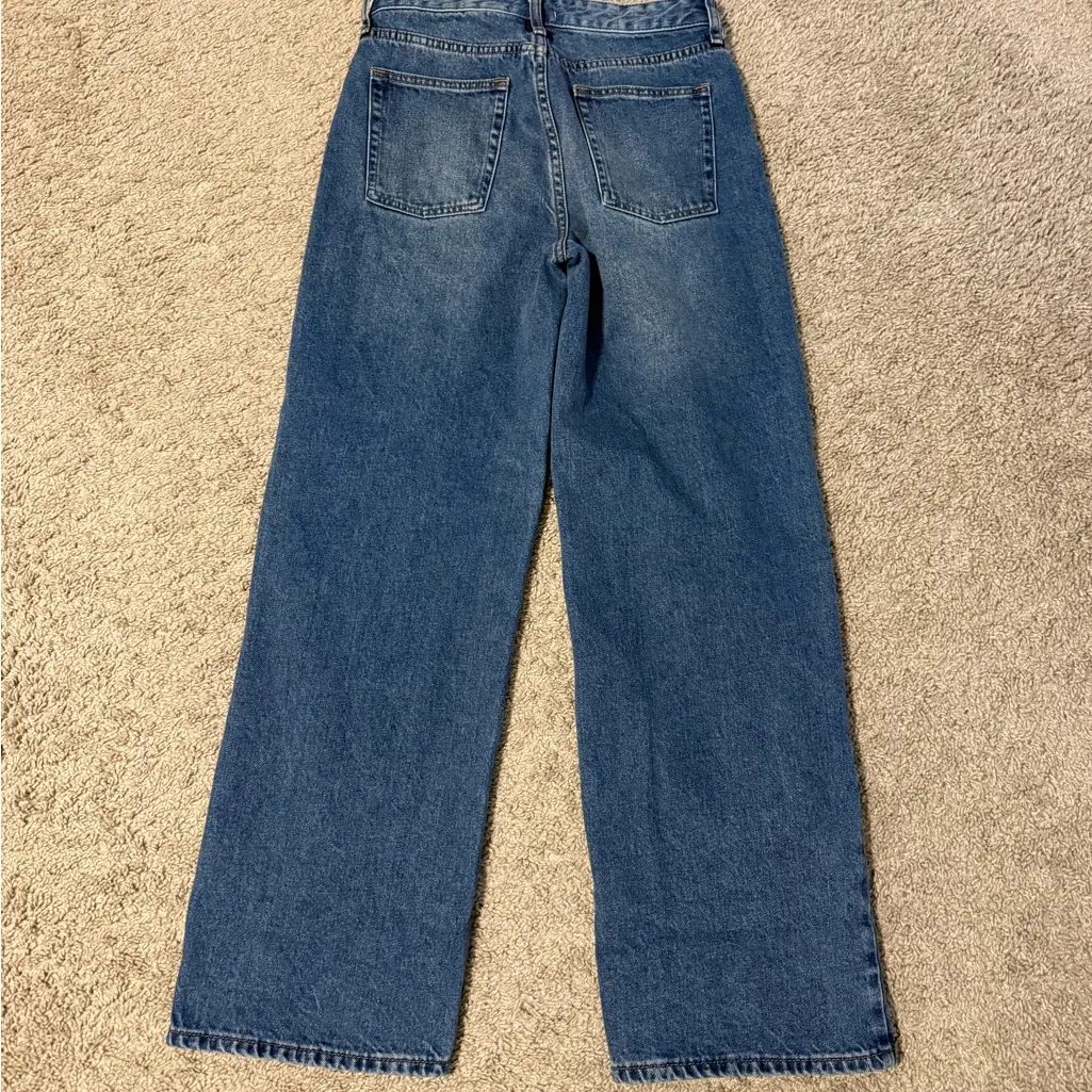 JustFab Women's Wide Leg Blue Jeans - Image 2