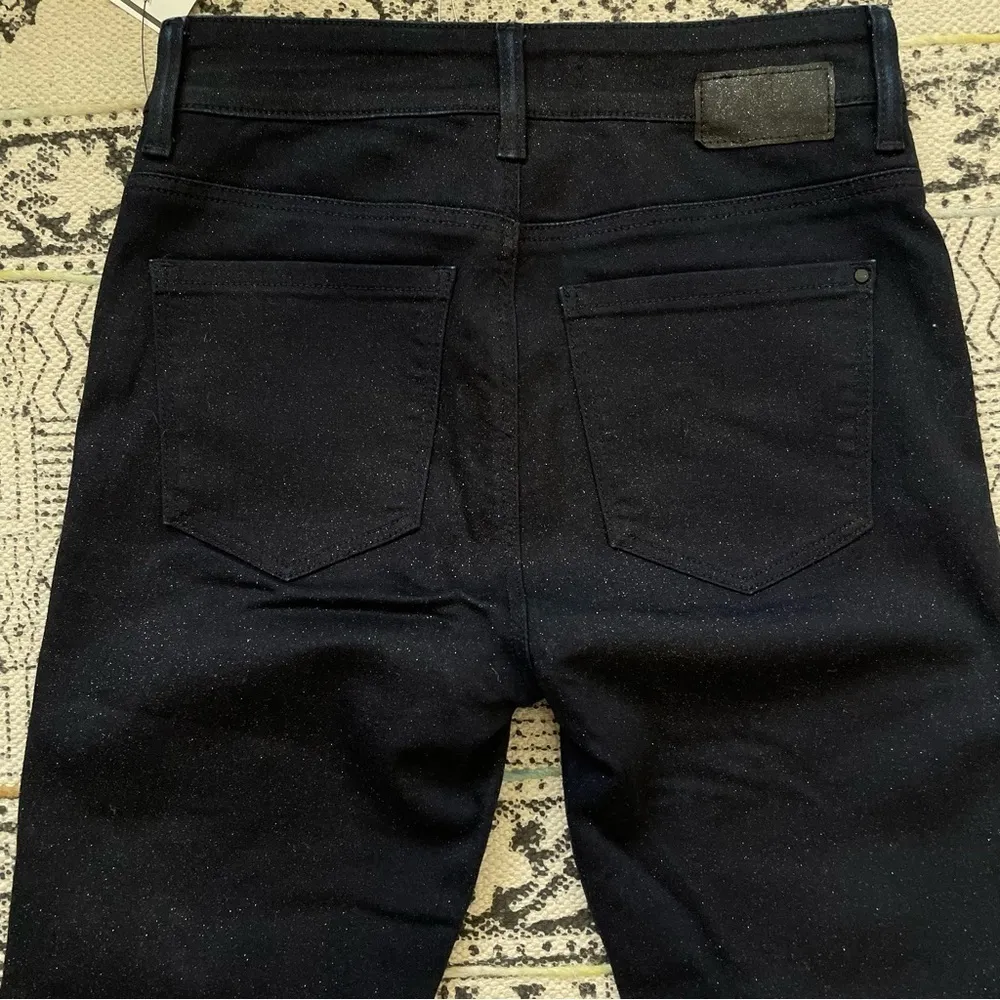 Mavi high rise shimmer grommets skinny ankle jeans size 27 dark blue - Image 4