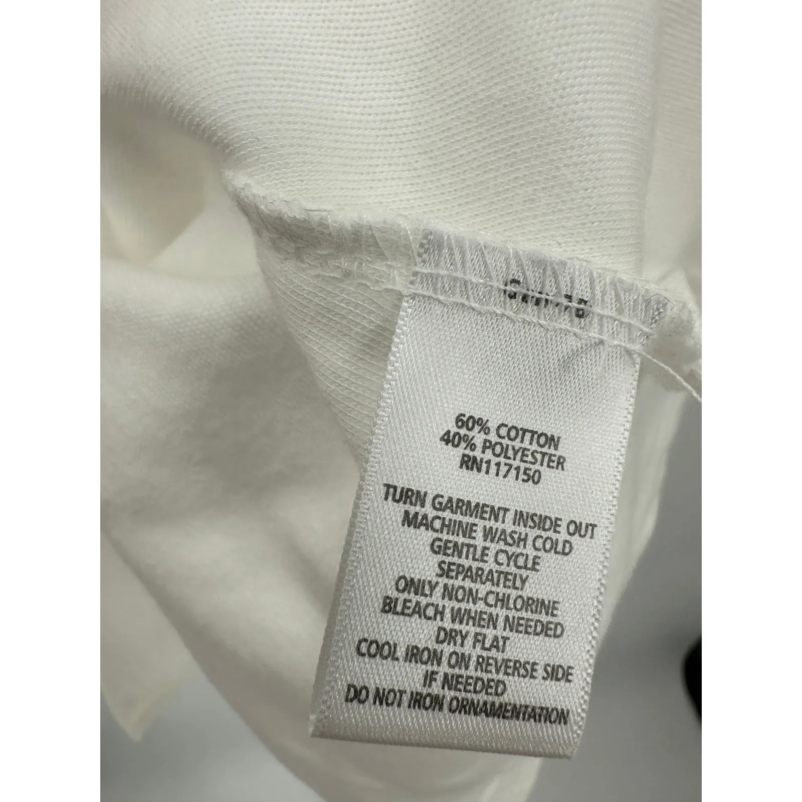 Quaker Factory Women Tunic 1X Cotton White Rhinestones 3/4 Sleeve Stretch Sequin - Image 7