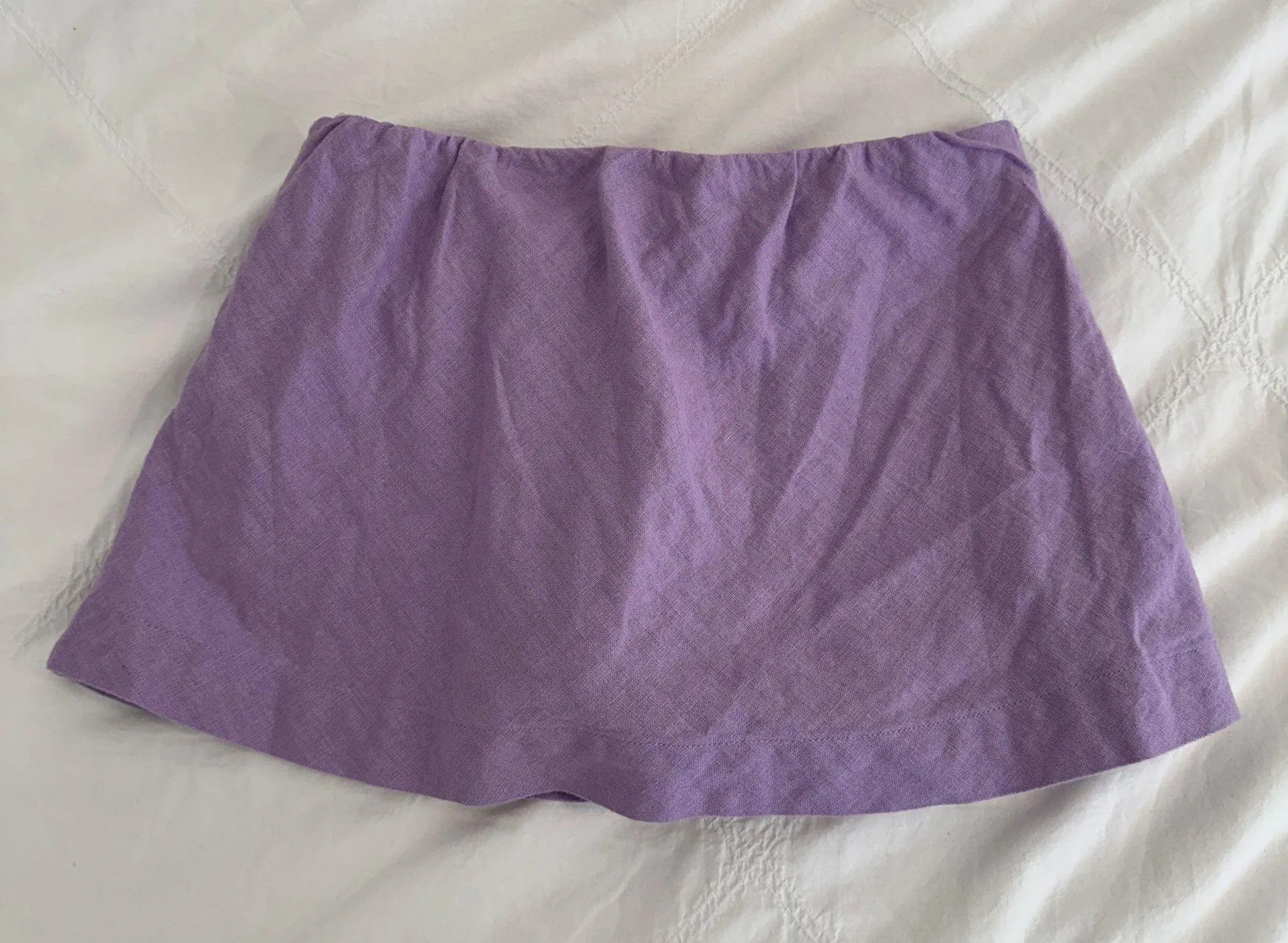 My Little Micro Mini Cotton-Linen Skort - Image 4