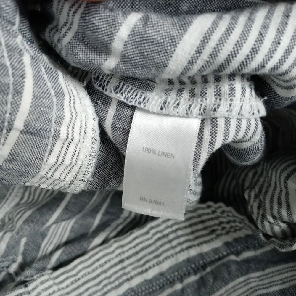 J. Jill linen strip shorts size medium Gray - Image 4