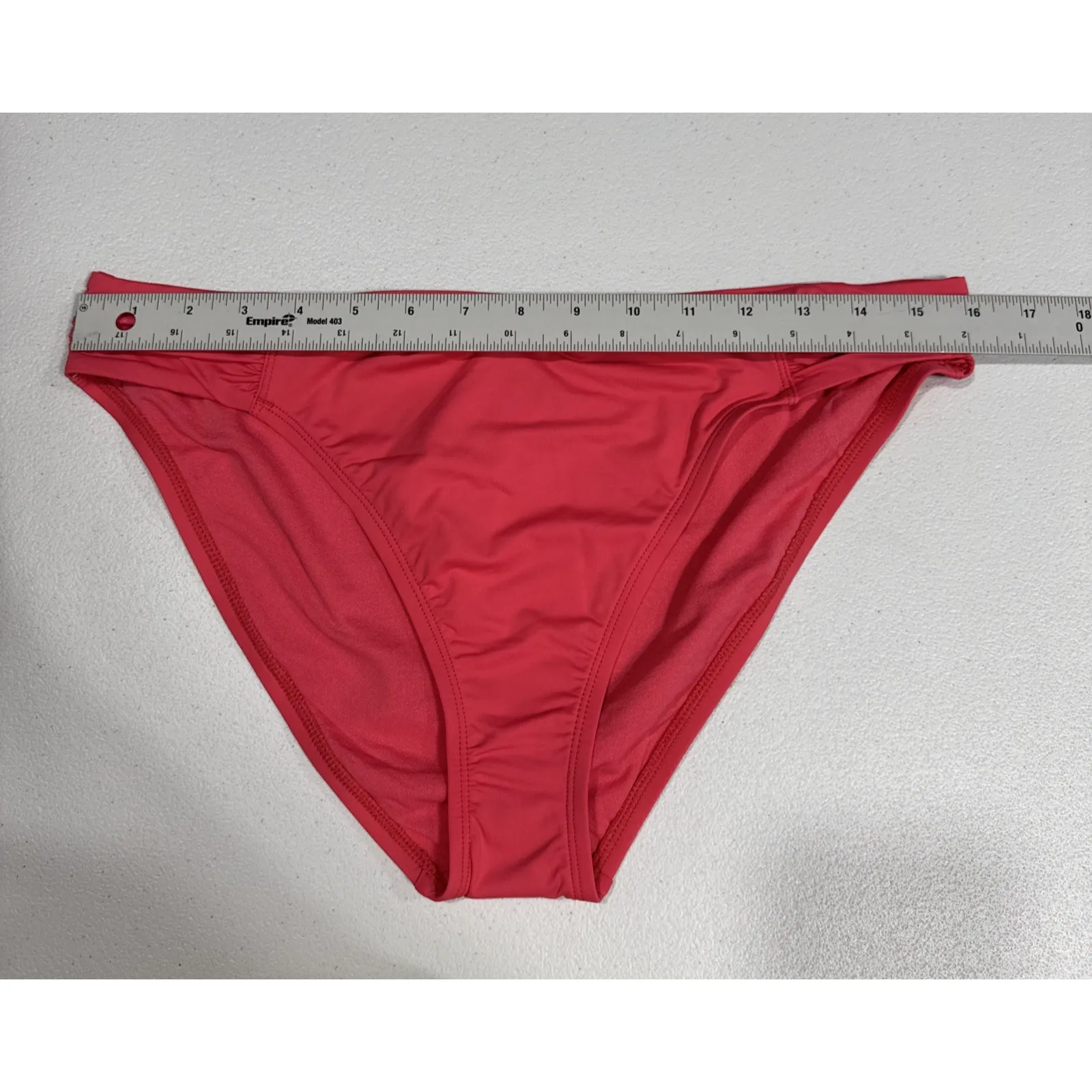 Tommy Bahama Women's Pearl Side-Shirred Hipster Bikini Bottom Sz. XL Coral Coast - Image 8