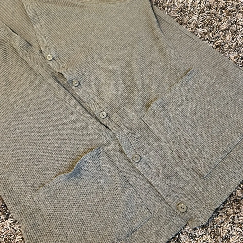 Zara Ribbed Cardigan Sweater Vest Large - Image 7