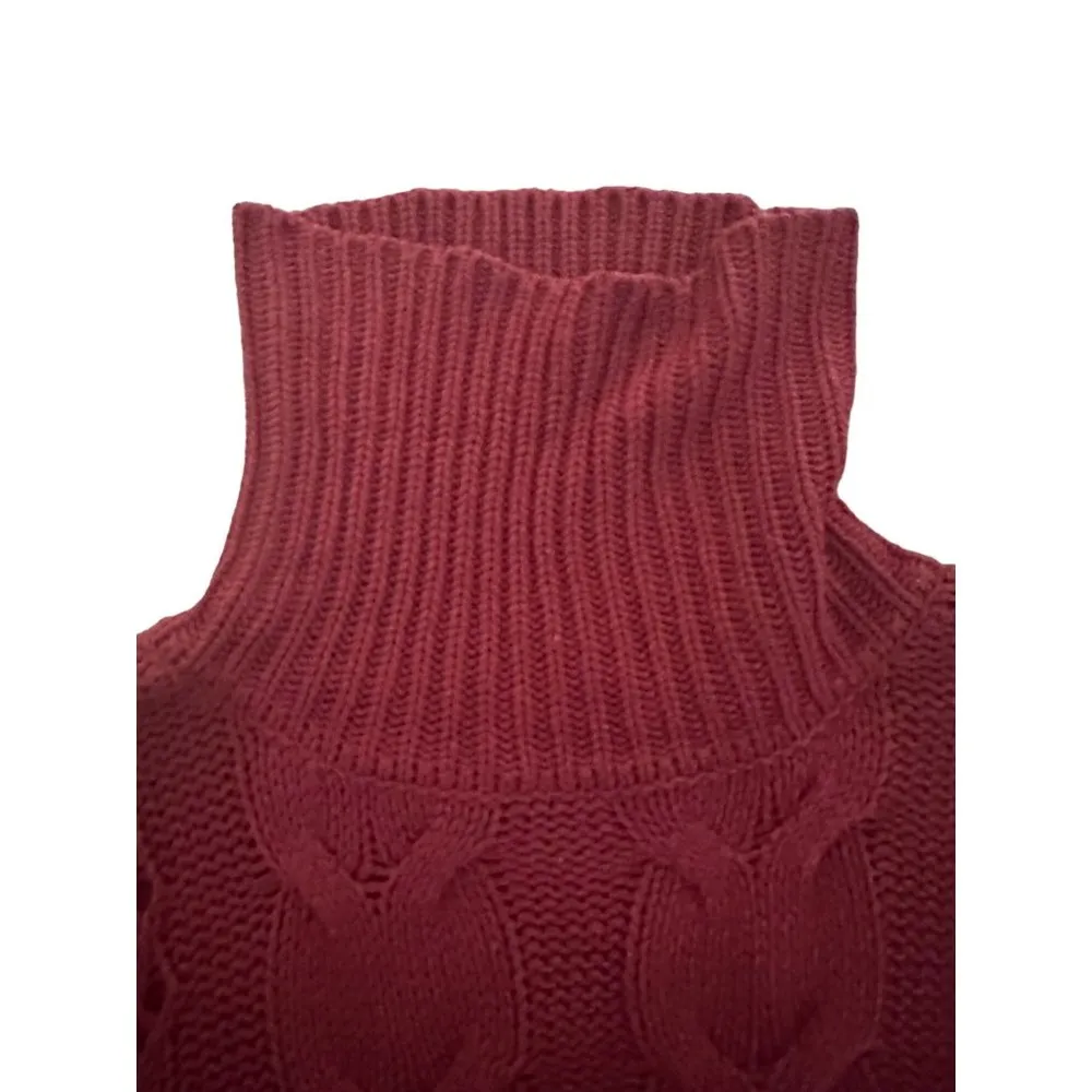 MOON & MADISON Red Knit Turtleneck Size L - Image 4