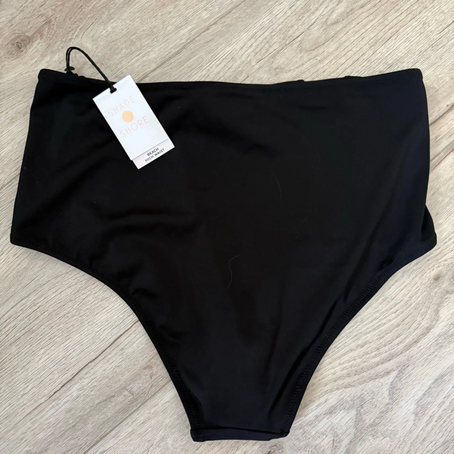 Black High-Waisted Bikini Bottom - Target Shade and Shore - Image 2