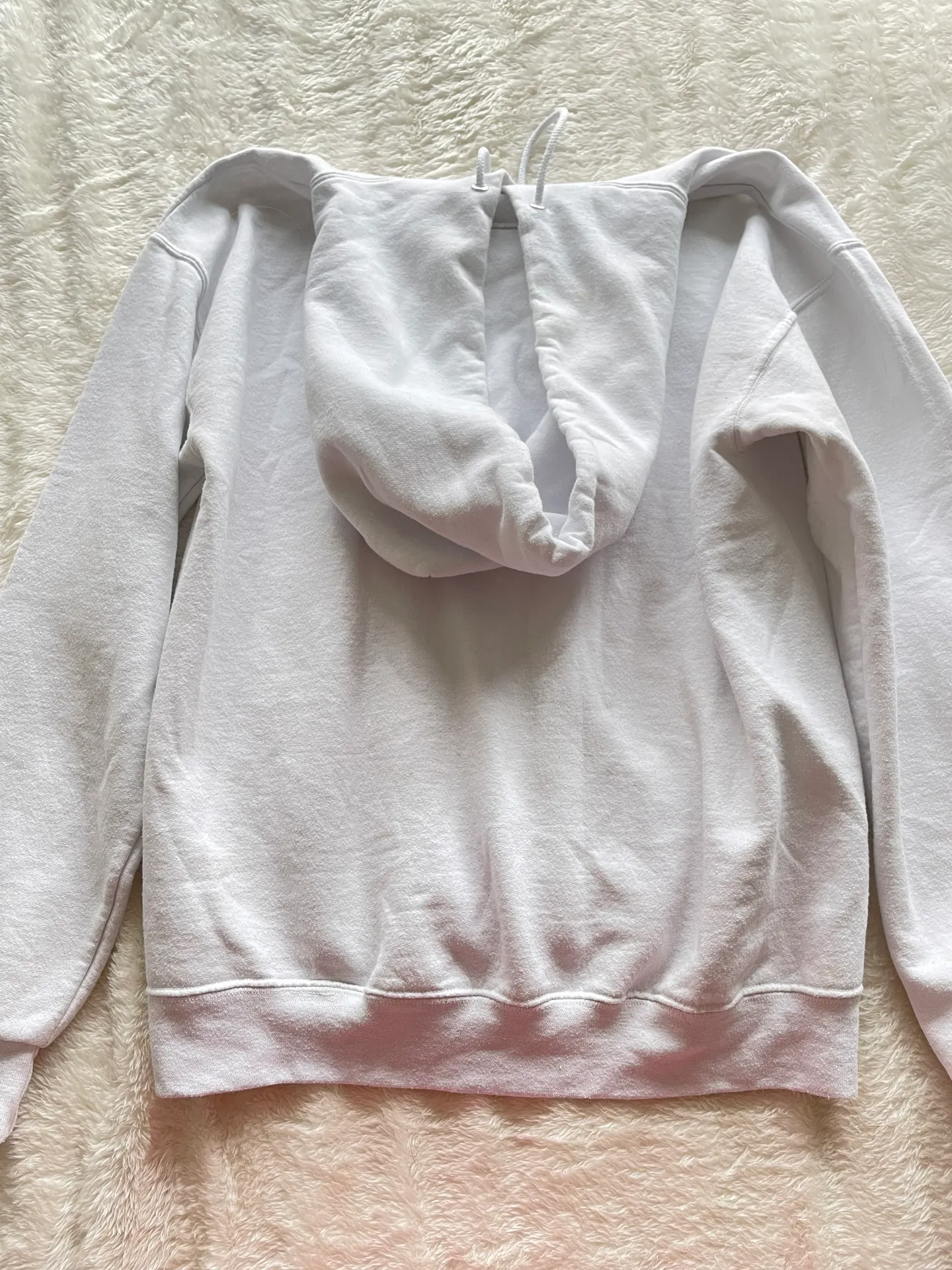 Smiley Face Hoodie White Size M - Image 5