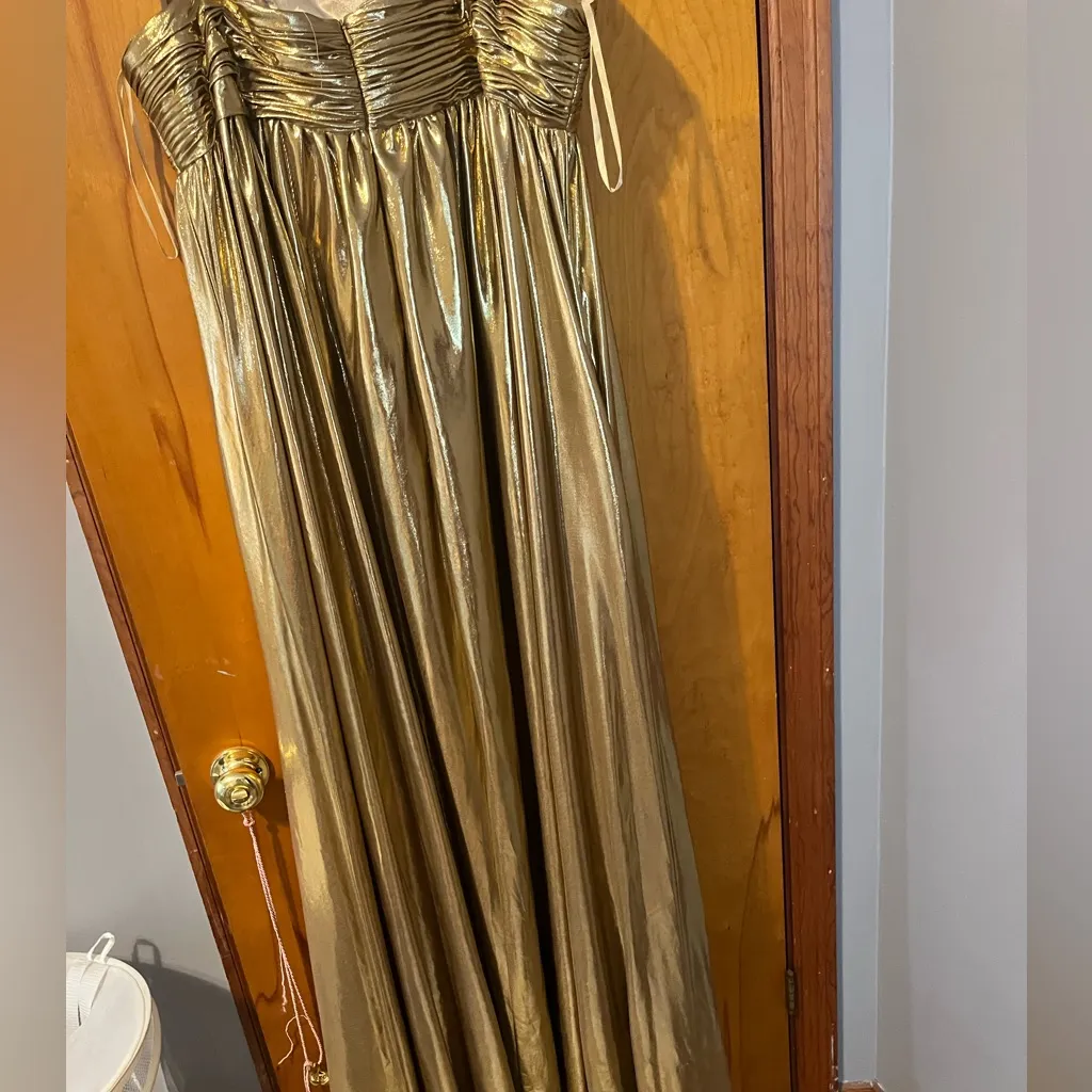 Sydney's Closet Radiant Gold Gown Size 16 - Image 3