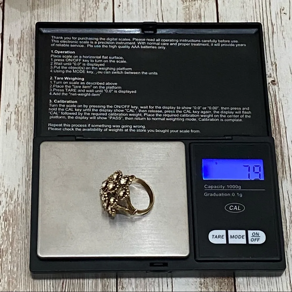 Vintage Unsigned Cocktail Ring 6 - Image 10