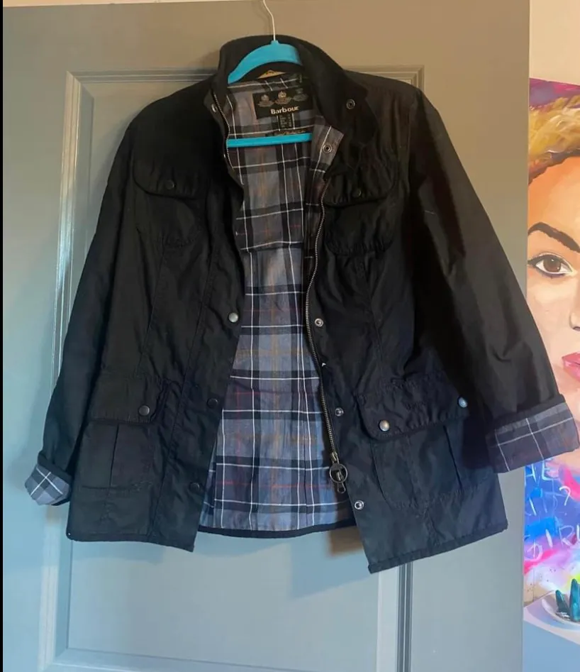 Barbour Waxed Black Jacket - Image 2