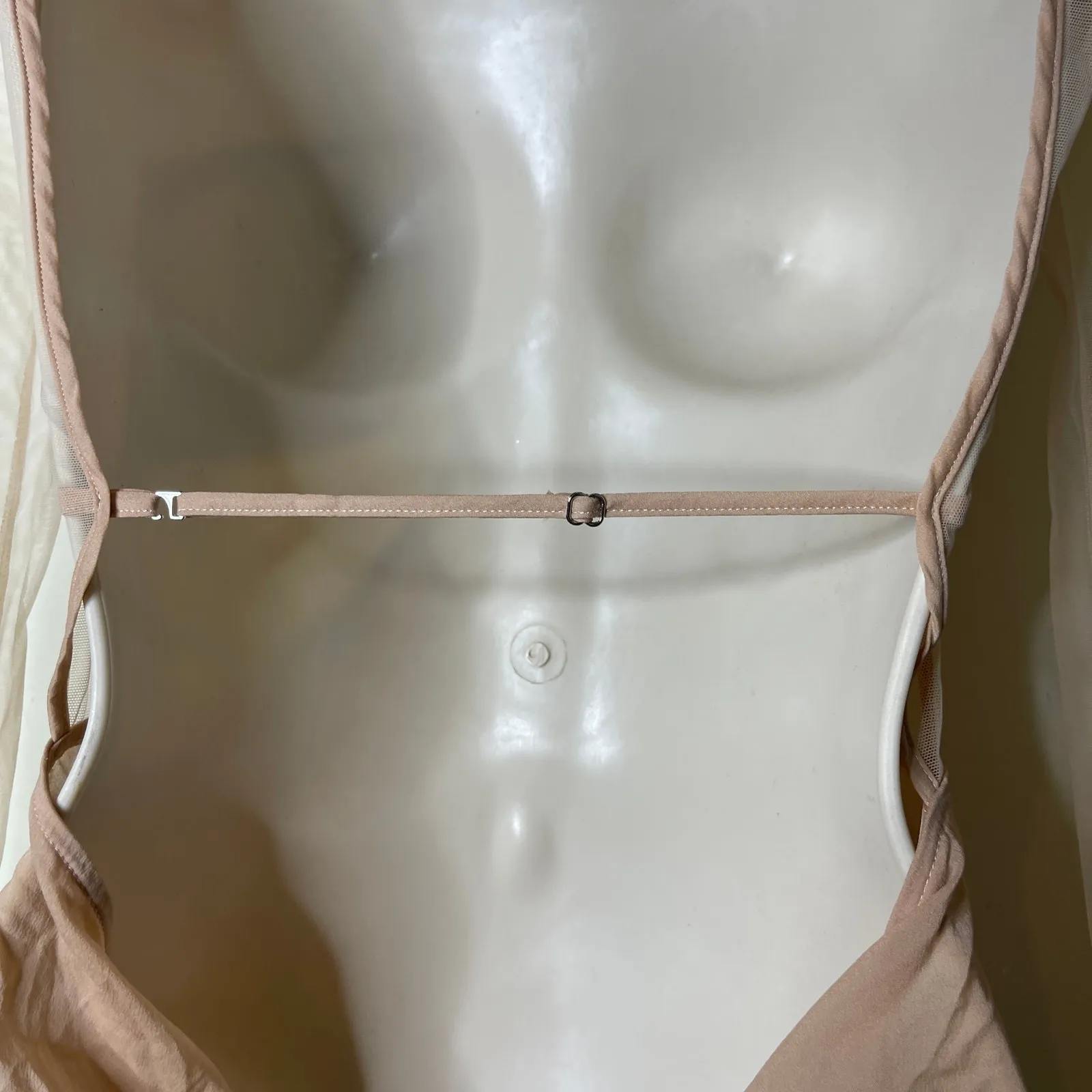 Nensi Dojaka Gathered Long Sleeve Bra Top In Sable Tan Sz XS - Image 8