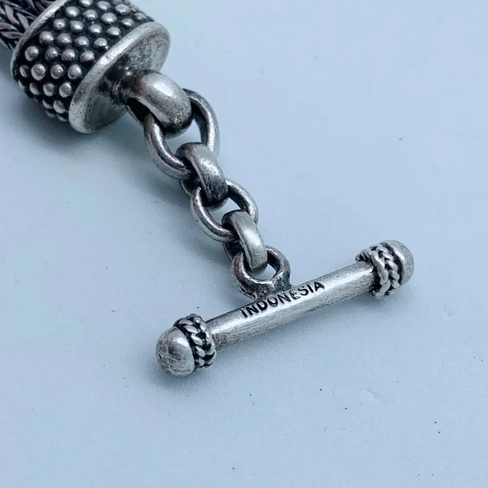 Vintage 925 STERLING SILVER women 56 grames WATCH Bali Indonesia Quartz runs - Image 7