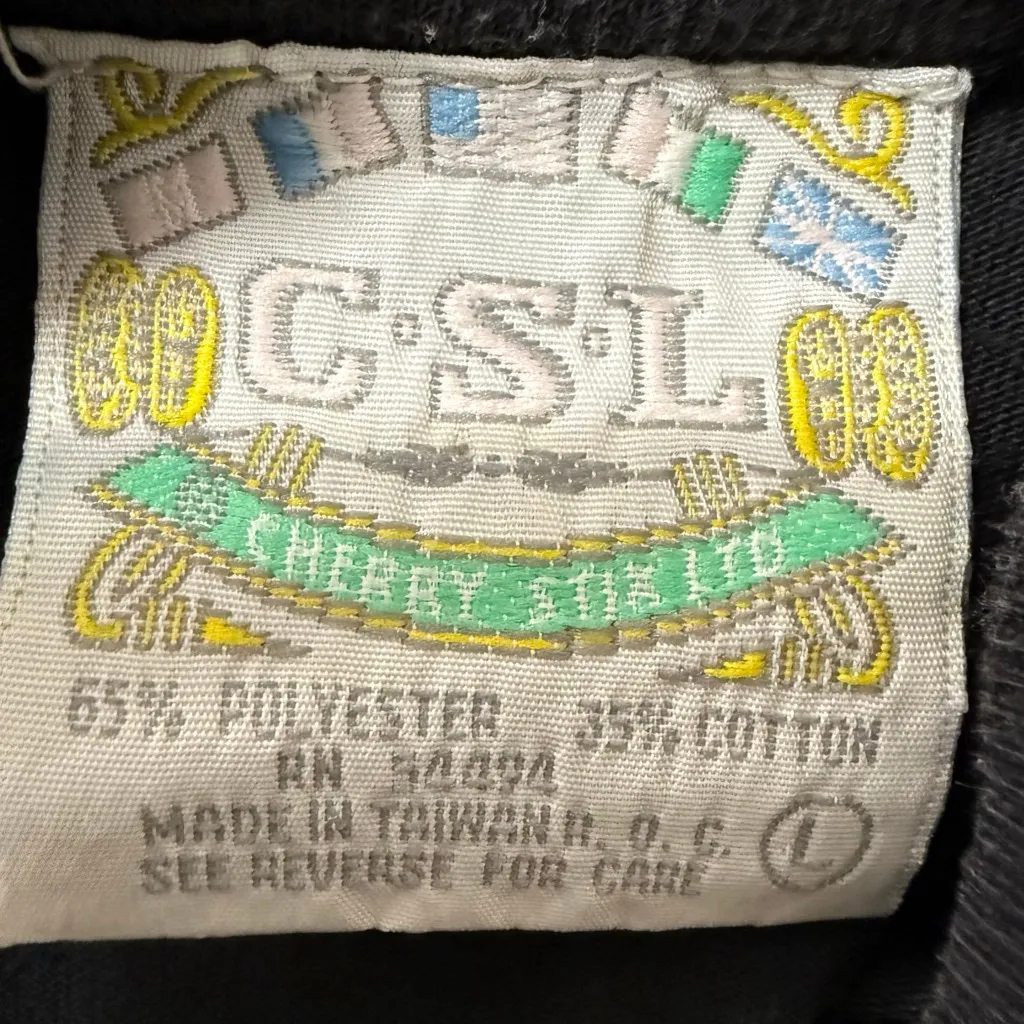 Vintage CSL Black Lace Peplum Tee Shirt Top Women’s Size Large - Image 7