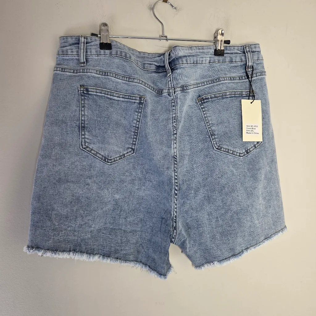 Southern Stitch Distressed Jean Shorts NWT - Image 6