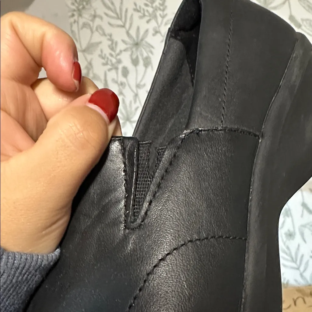 Worx Womens Black Leather Slip On Work Comfort Slip Resistant Shoes Sz 10 M‎ - Image 8