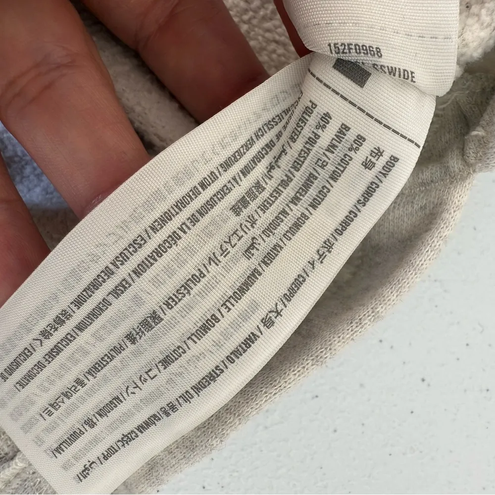 ABERCROMBIE & FITCH Split Hem Sz XXS Grey Long Sleeve Sweatshirt V-Neck Soft - Image 8