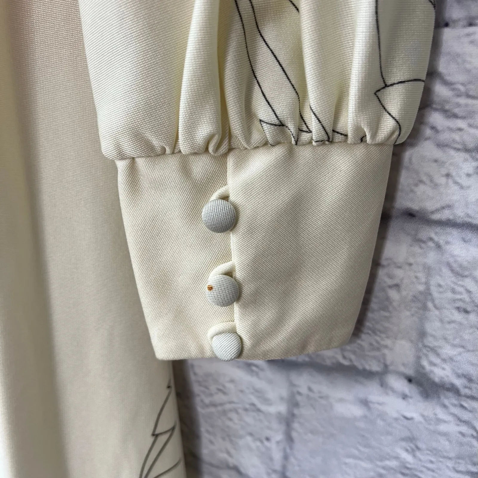 Vintage Tori Richard Honolulu Floral Maxi Dress Size 8 Long Sleeve V-Neck Hawaii - Image 8