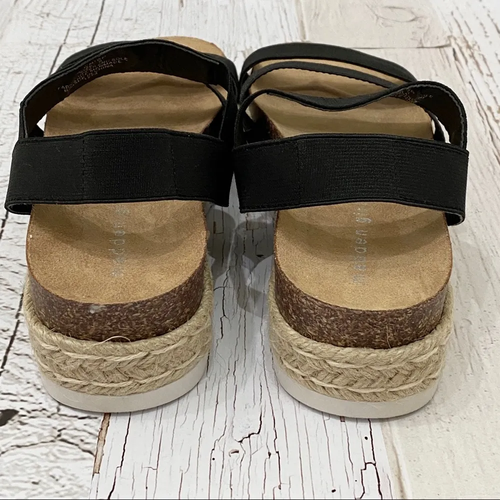 Madden Girl Black Espadrille Platform Sandals 8 - Image 5