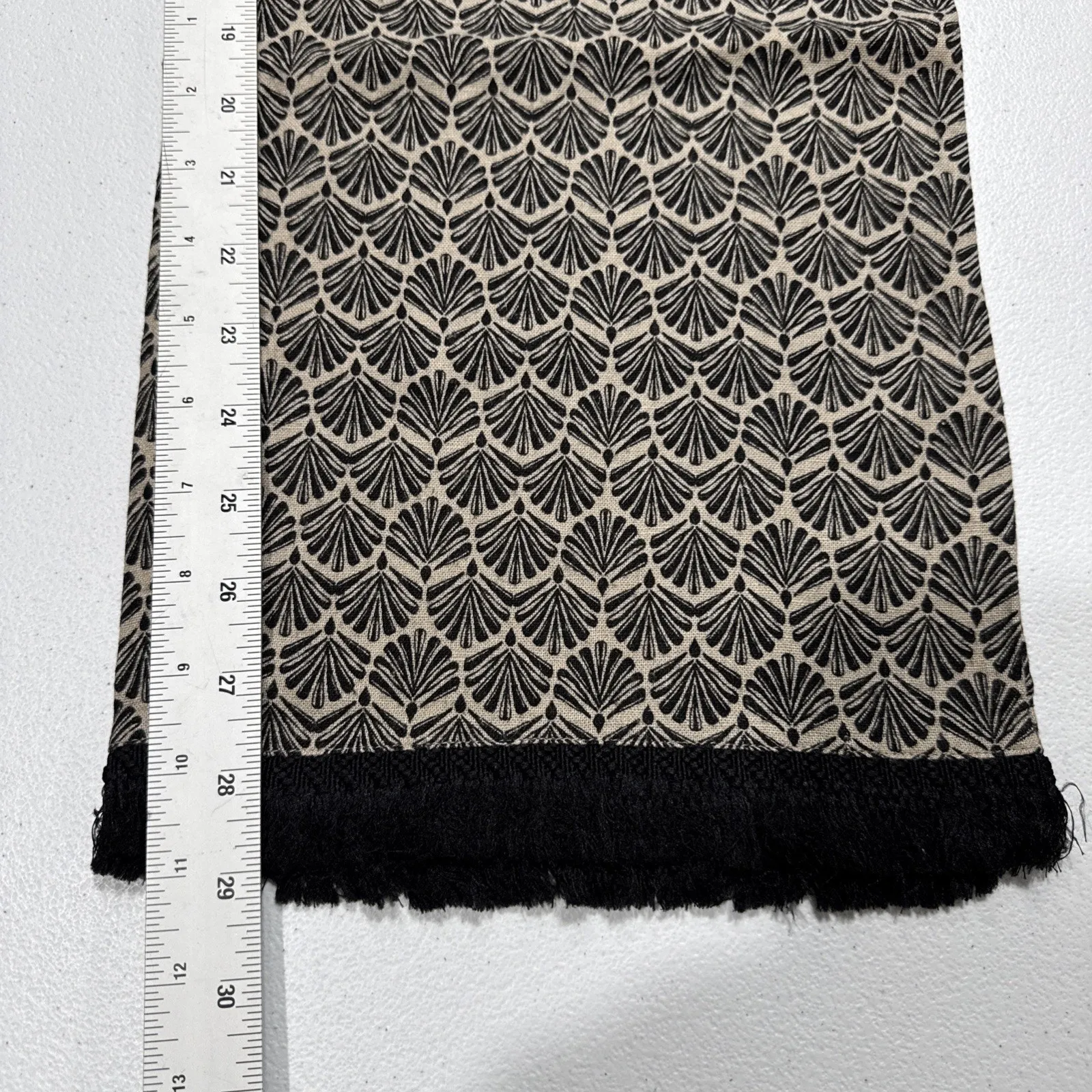 Isaac Mizrahi Bridgehampton Linen Blend Pants Fringe Hem Brown Black Sz 2 Boho - Image 9