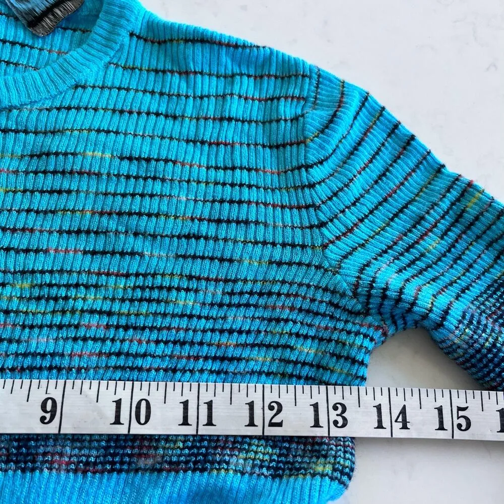 M Missoni Collection patterned intarsia-knit wool blend Sky sweater size 38/ US2 - Image 14