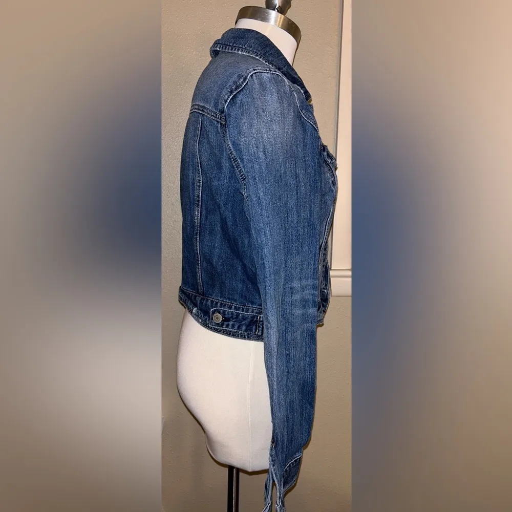 American Eagle Distressed Jean Jacket - Size Medium - Image 3
