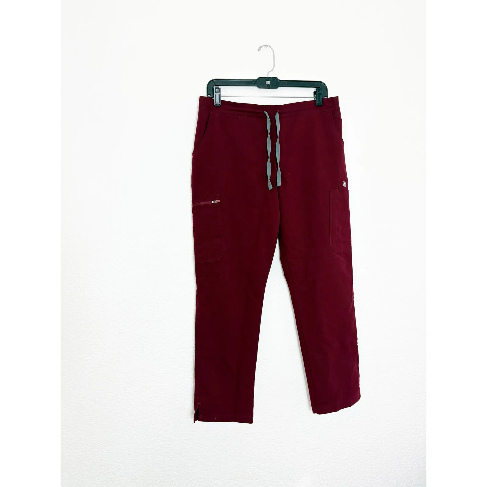 Figs Yola Elastic Waistband Skinny Scrub Pants Size MP Burgundy Nurse Doctor - Image 4