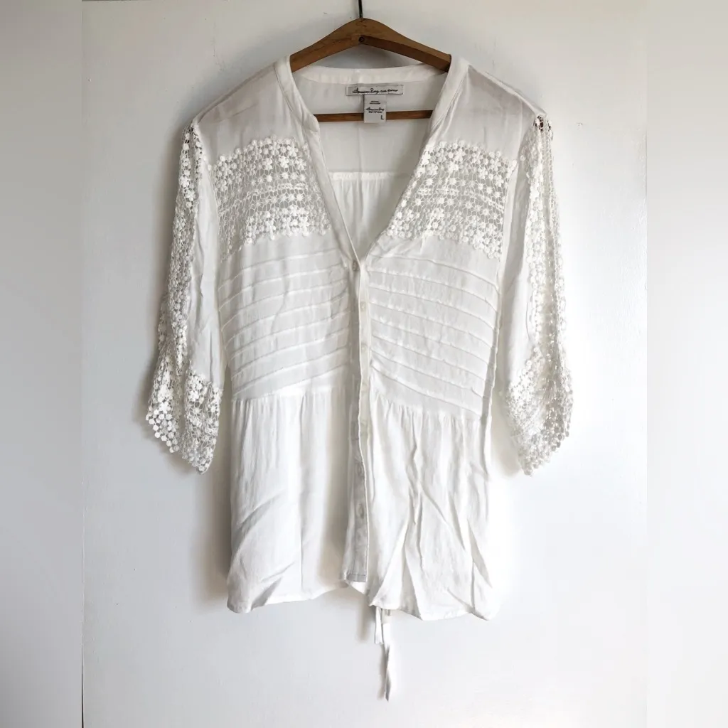 American Rag Lace Babydolll Top Size L - Image 2