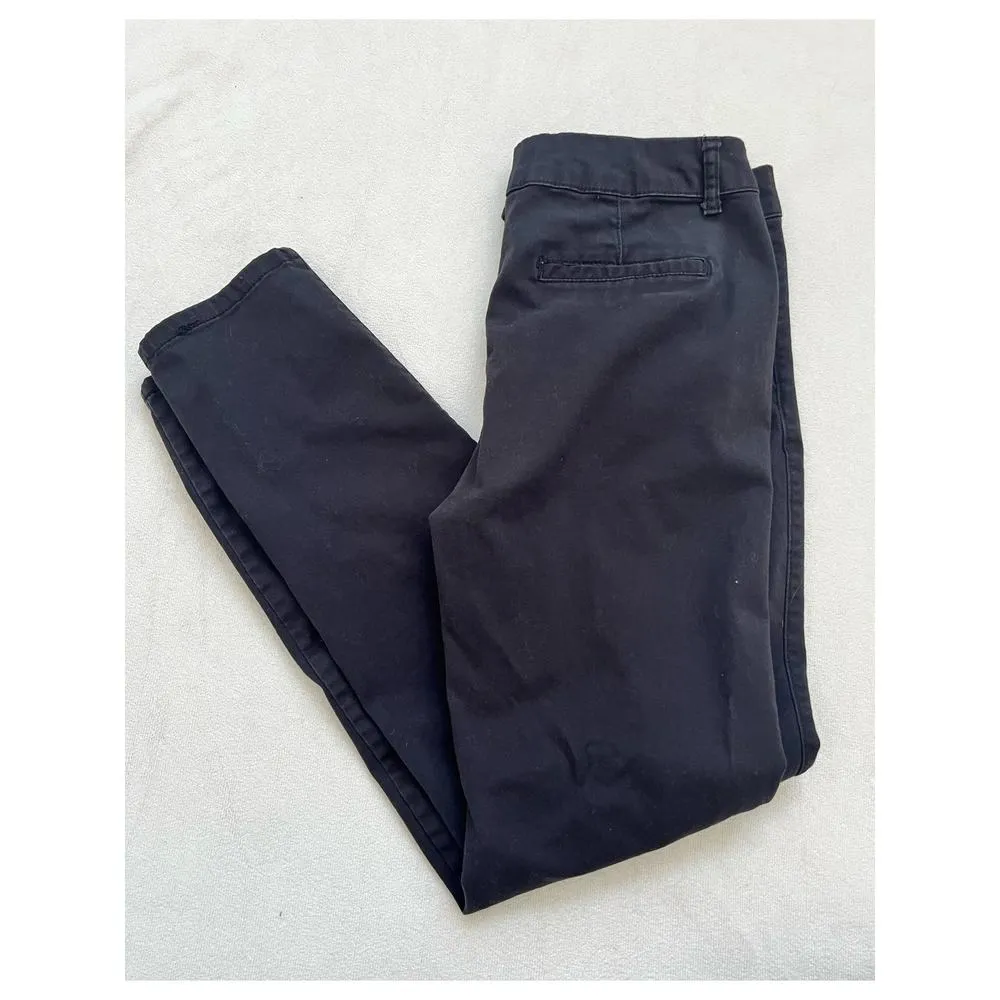Aeropostale Mid-Rise Straight Leg Black Pants Size 8 Regular - Image 6