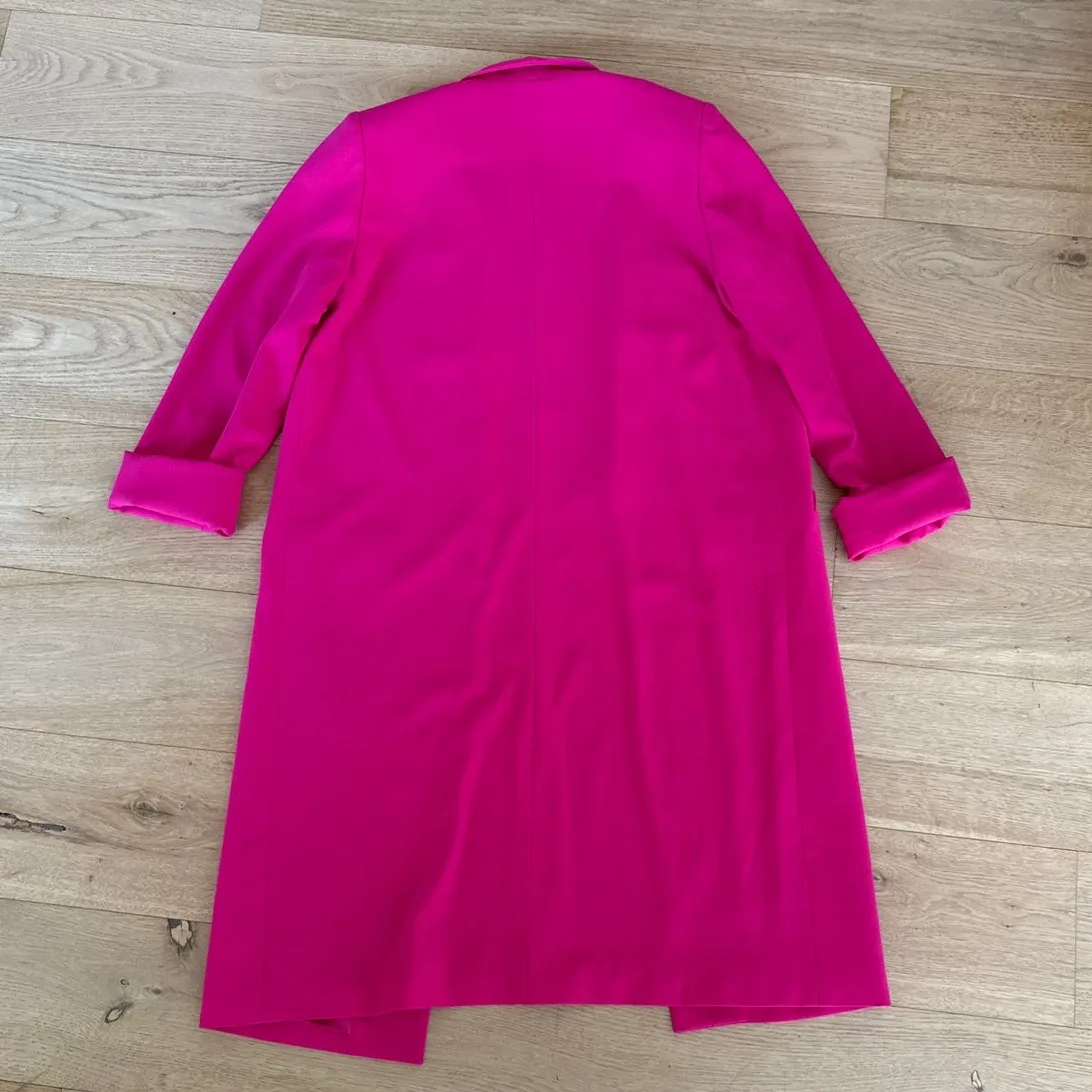 Alice + Olivia Long Length Blazer Size L Hot Pink - Image 5