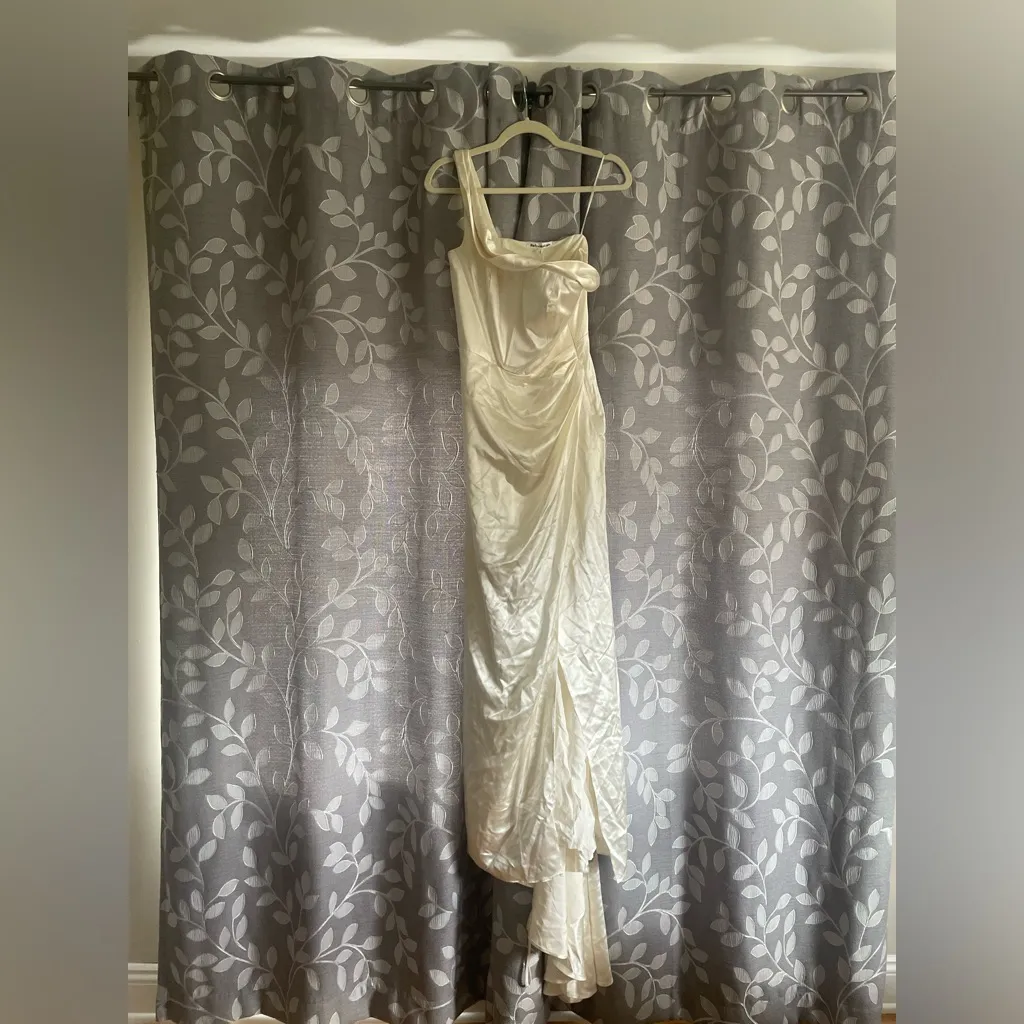 Reformation Eisa Silk Dress Bridal Ivory - Image 4