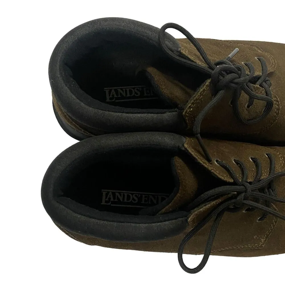 Lands End women's ankle boot lace up hiking outdoor suede brown 10B Outdoor - Image 6