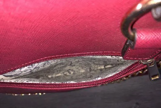 Maroon Rhinestone Shoulder Purse Red - Image 6