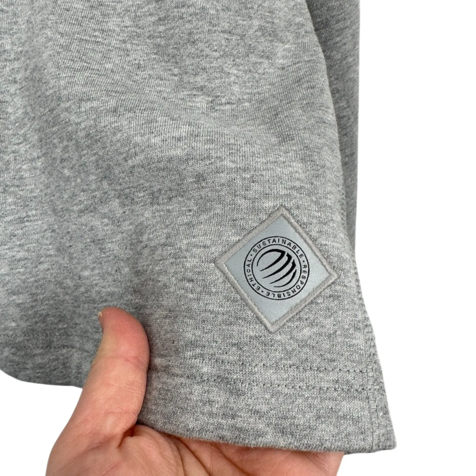 MPG Sport Grey Collared Pullover Sweatshirt Cropped Boxy Athleisure Size Medium - Image 3