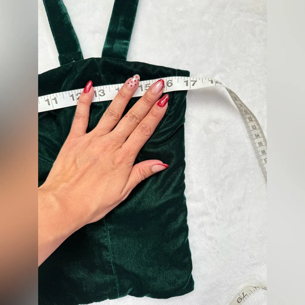 Aqua Velvet Dark Green Crop Top - Image 6