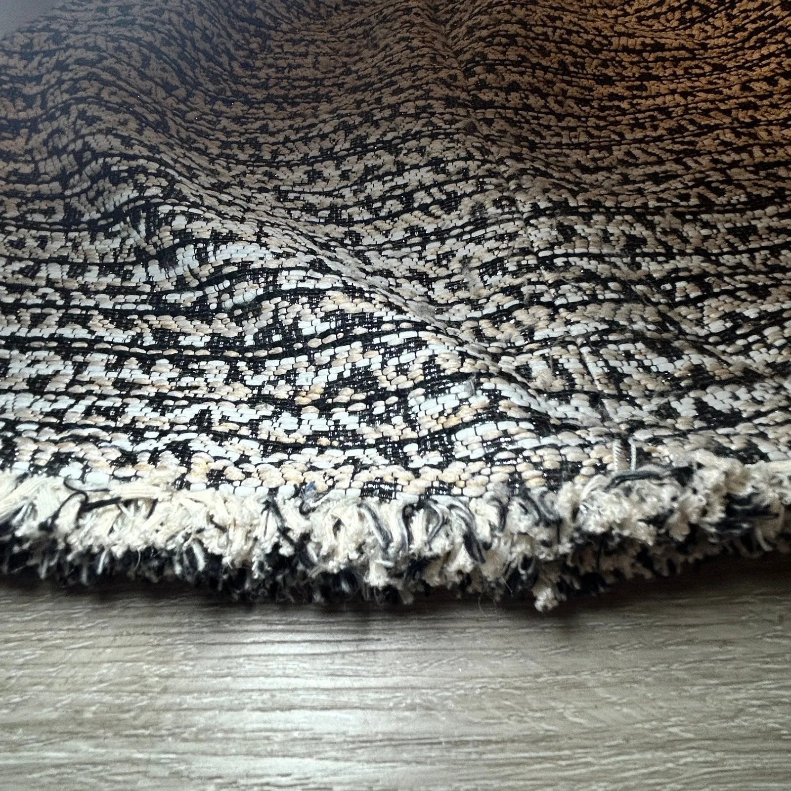 Nanette Lepore Tweed Skirt Fringed Hem Metallic Accents Size‎ 4 - Image 11