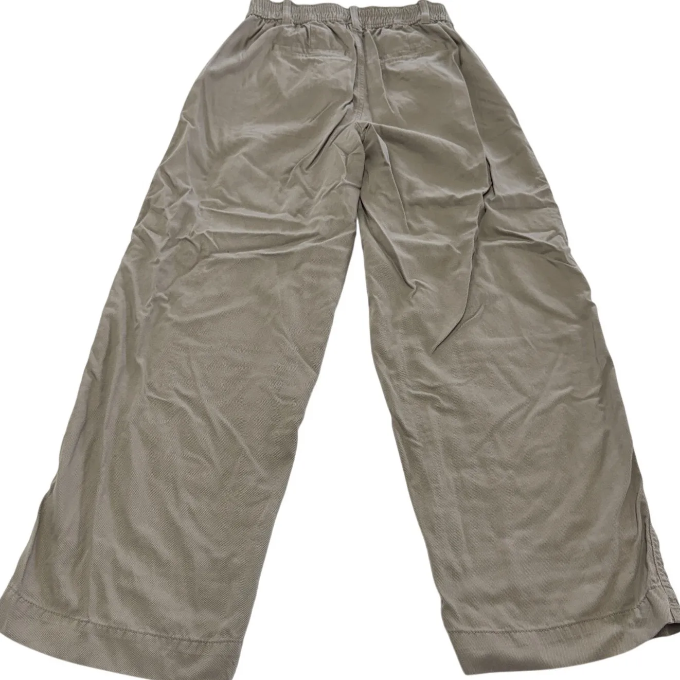 Madewell Pants Womens‎ 2 Beige Lanie Wide Leg Pull On Pleat Trousers - Image 3