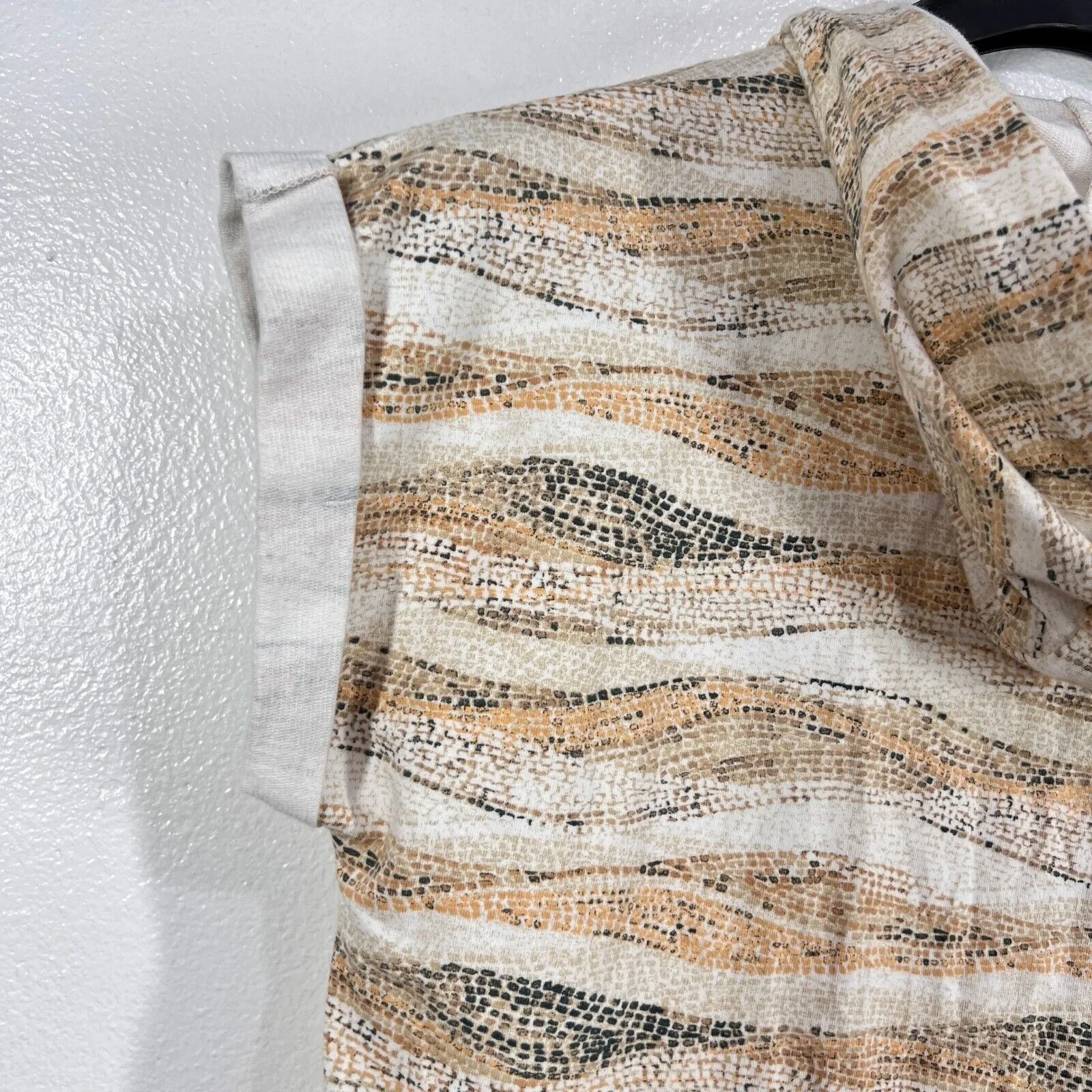 KAVU Hooded Dress Cap Sleeves Beach Cover Up Casual‎ Comfy Small Beige/White - Image 9