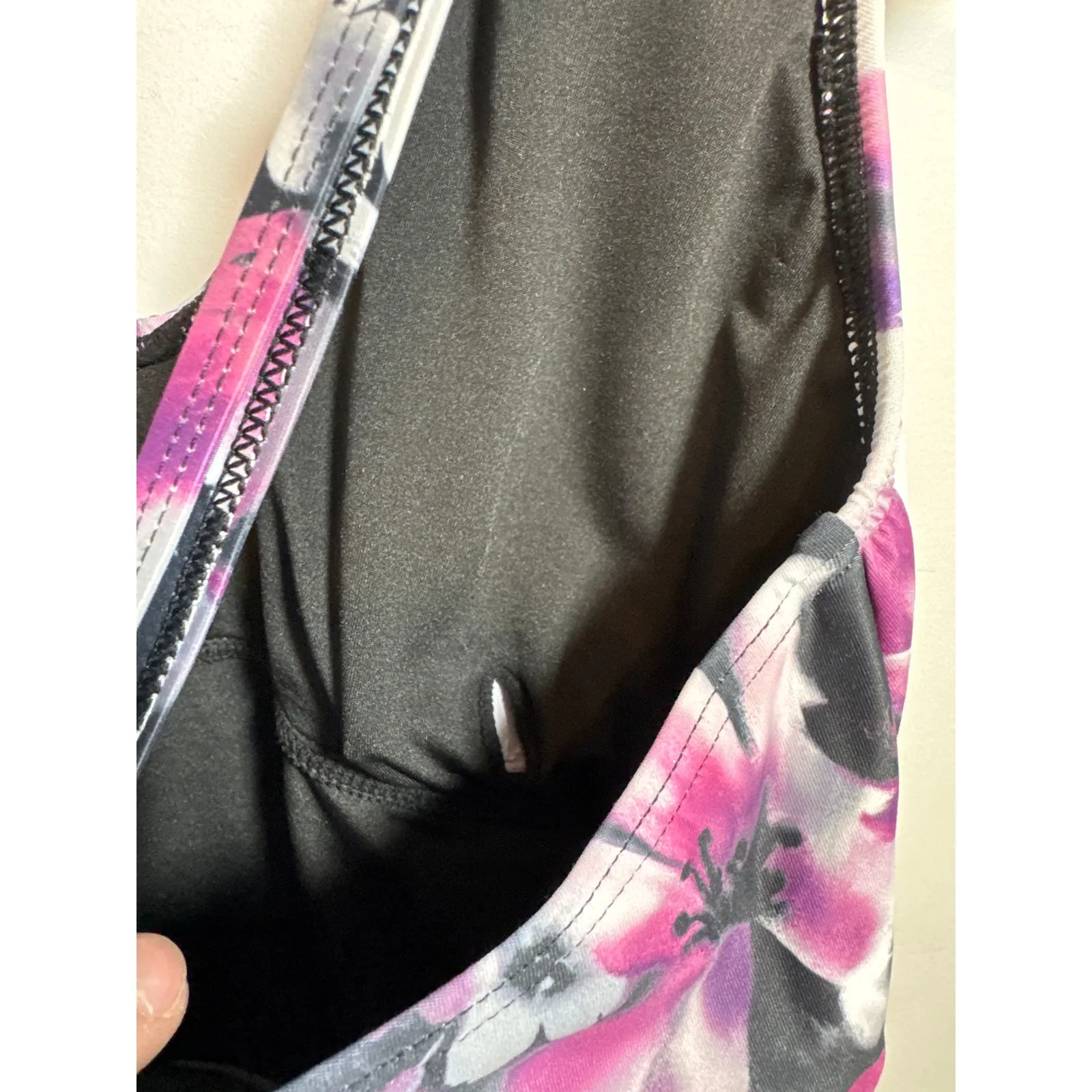 Brand New Talisea Women's Large Pink Black Floral Tankini Top Swimwear - Image 11