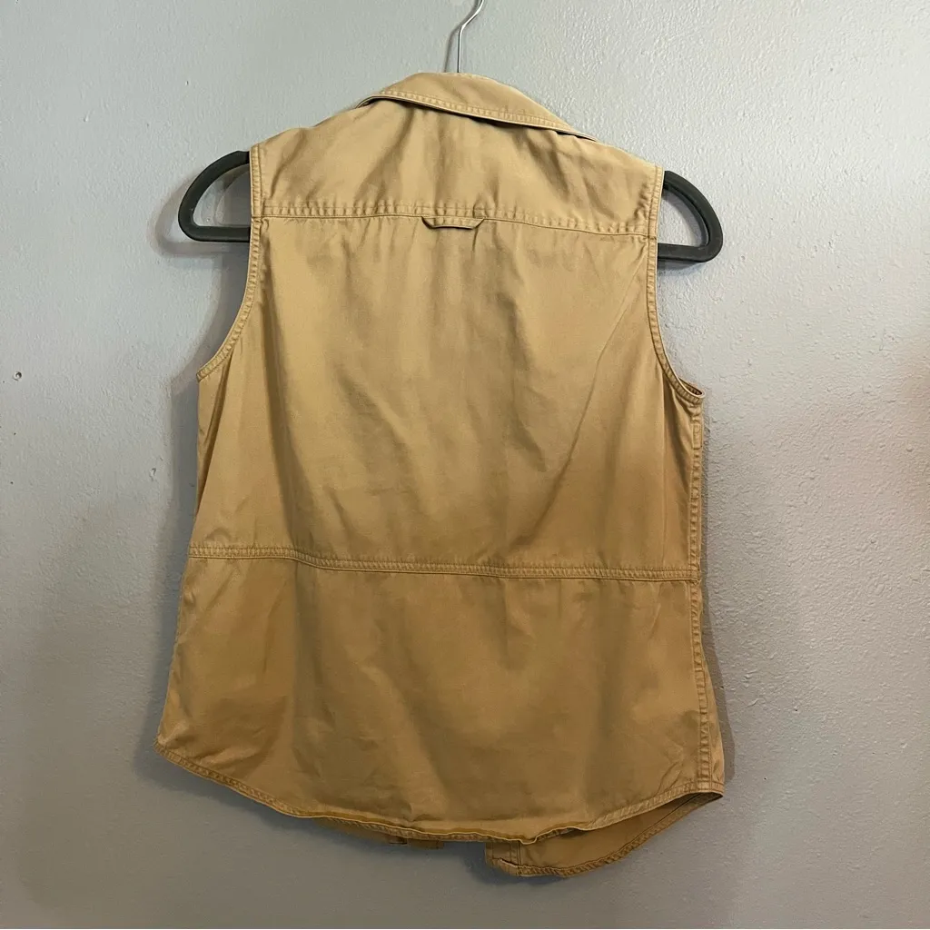 Vintage Ralph Lauren RL Women's Khaki Vest Utility Safari Fishing Cargo Vest Tan - Image 15