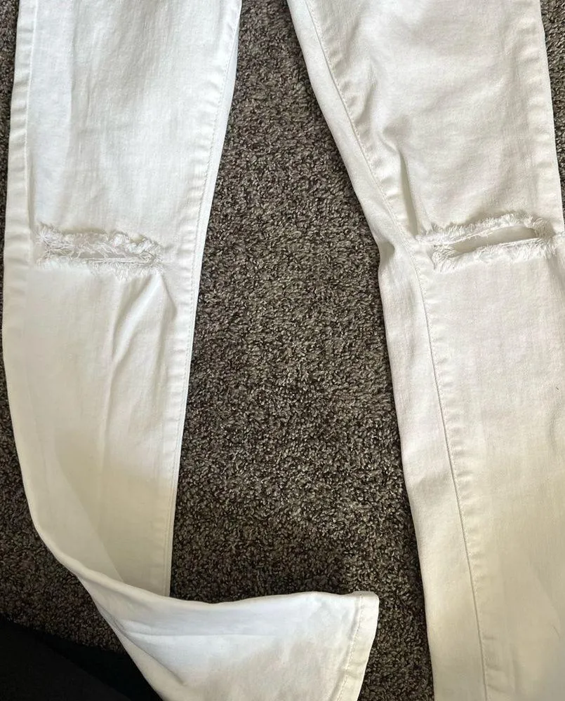 Forever 21 Cream Denim Pants - Image 2