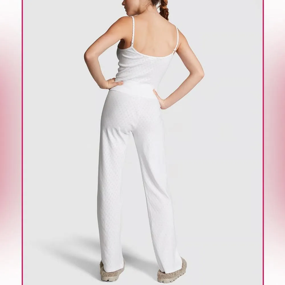 Victoria’s Secret Cotton Heart Pointelle Long Pajama Set - Image 3
