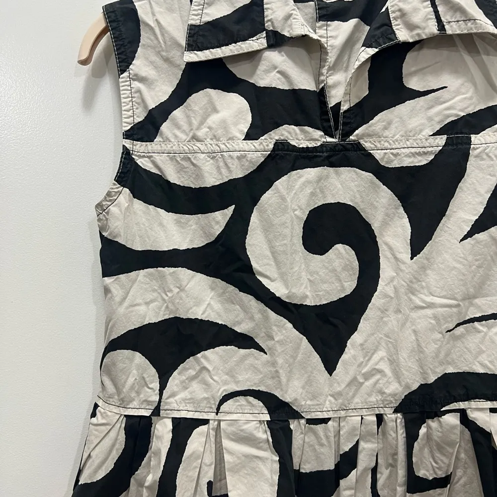 Marni Black & White Abstract Sleeveless Dress Size 36 IT / 0 US $890 - Image 4