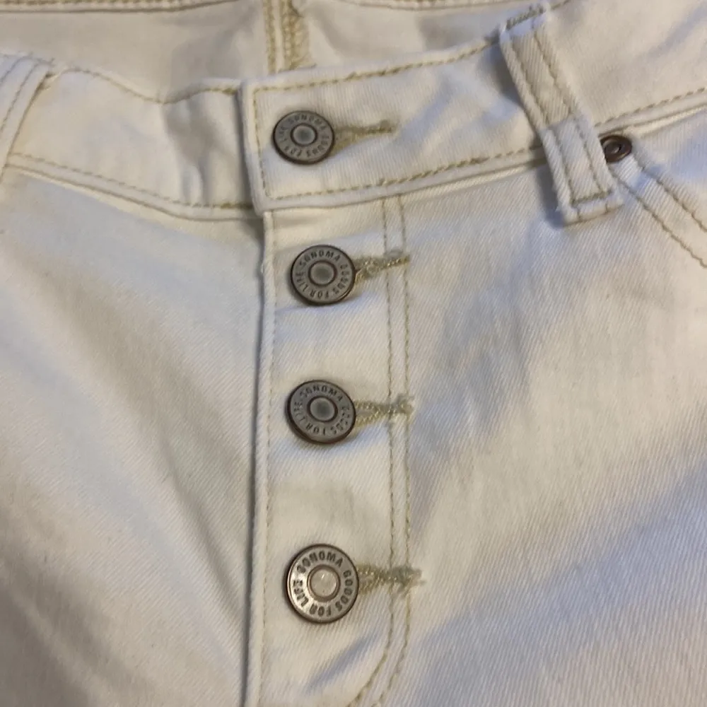 Sonoma Skinny Crop Women’s Pants size 14 inseam 26” white jeans - Image 12