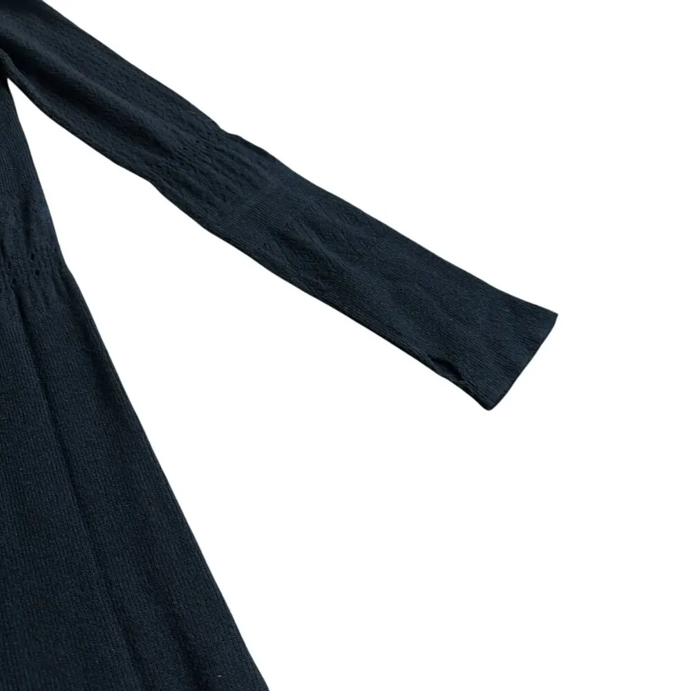 NBD Black Sweater Dress Cutout Waist Long Sleeve Stretch Open Back Size Small - Image 10