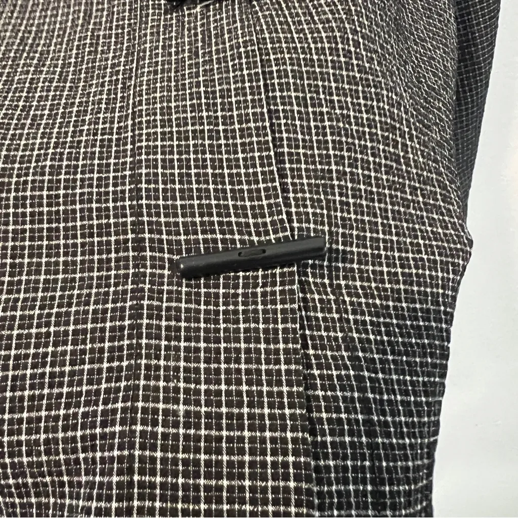 Habitat Lightweight Black & White Grid Print Cropped‎ Sleeve Jacket Lagenlook - Image 6