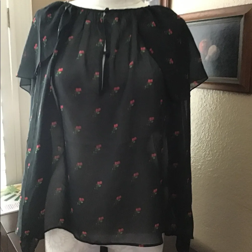 Wildfox Bethany ruffle floral blouse, size m - Image 2